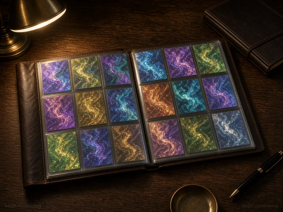 An open collector binder under lamp light