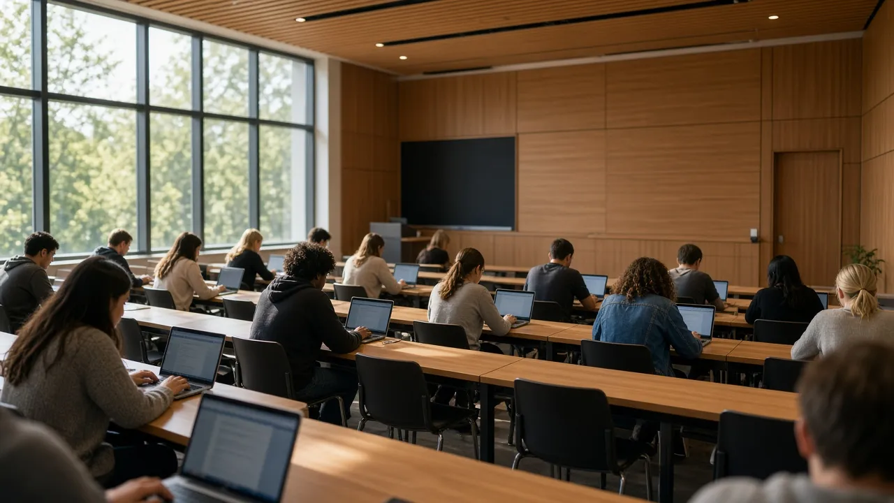 Students in a lecture