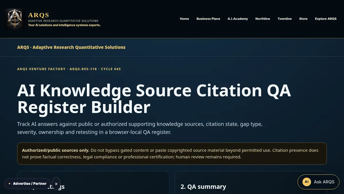 AI Knowledge Source Citation QA Register Builder on /ai-knowledge-source-citation-qa-register/