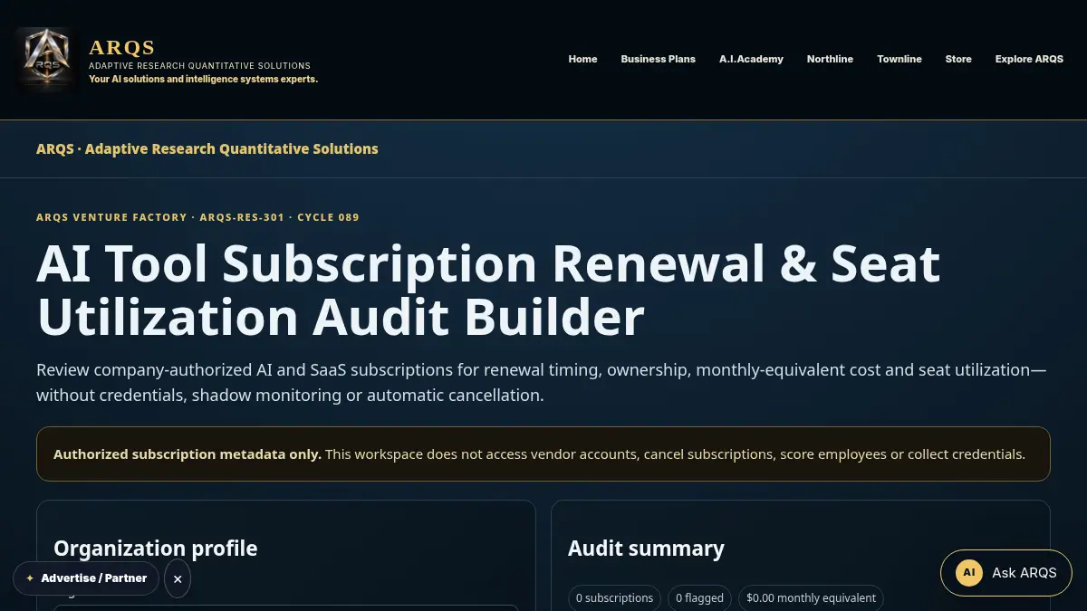 AI Tool Subscription Renewal & Seat Utilization Audit Builder on /ai-tool-subscription-renewal-seat-utilization-audit/