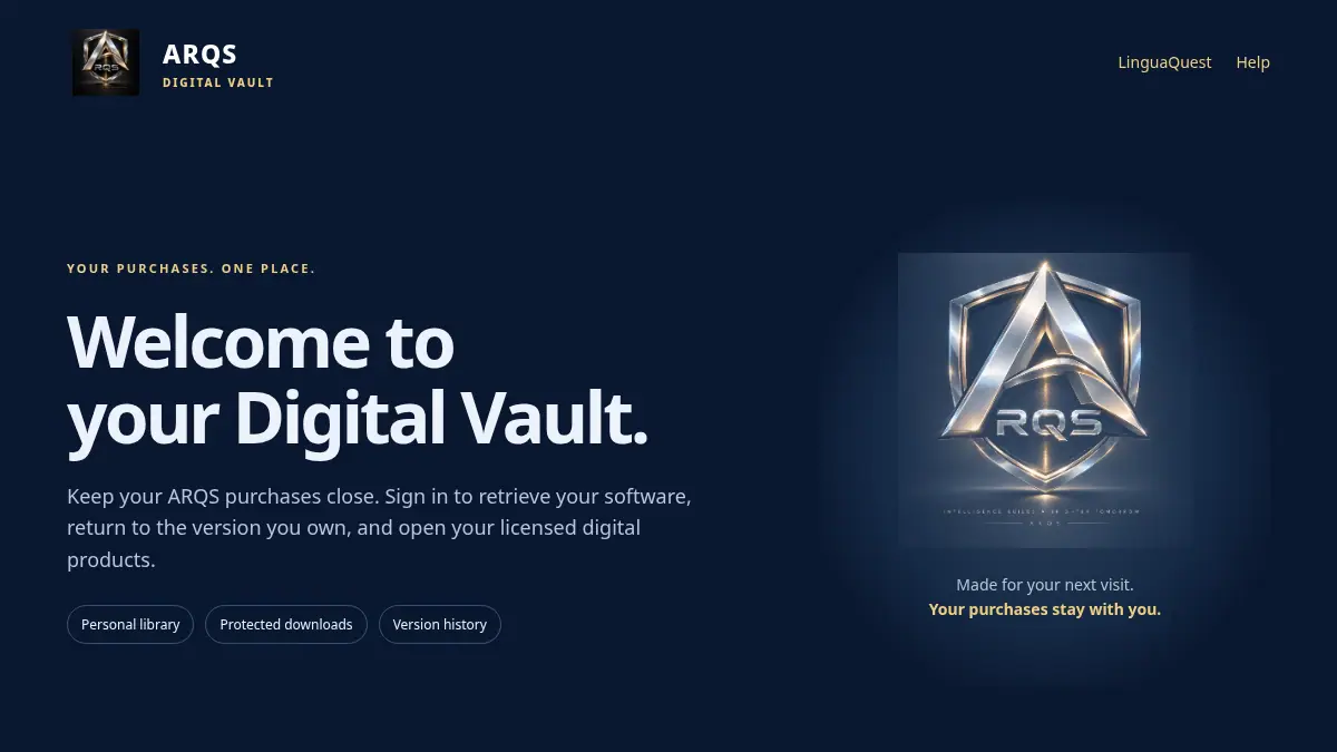 ARQS Digital Vault on /vault