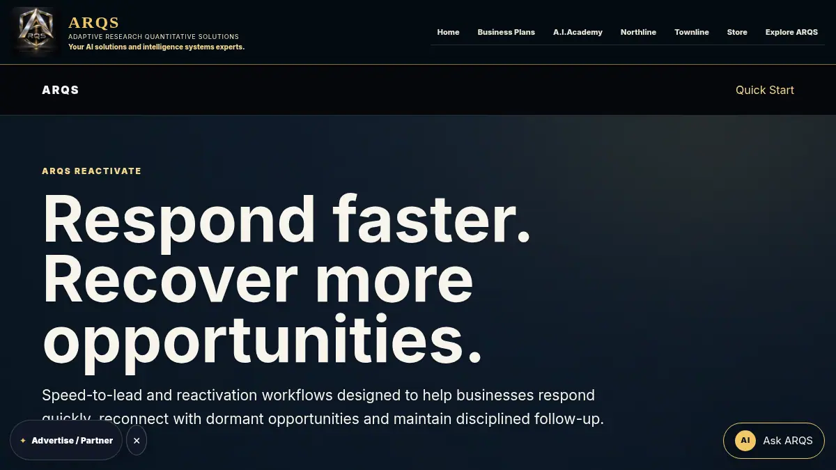 ARQS Reactivate — Speed-to-Lead on /services/reactivate/