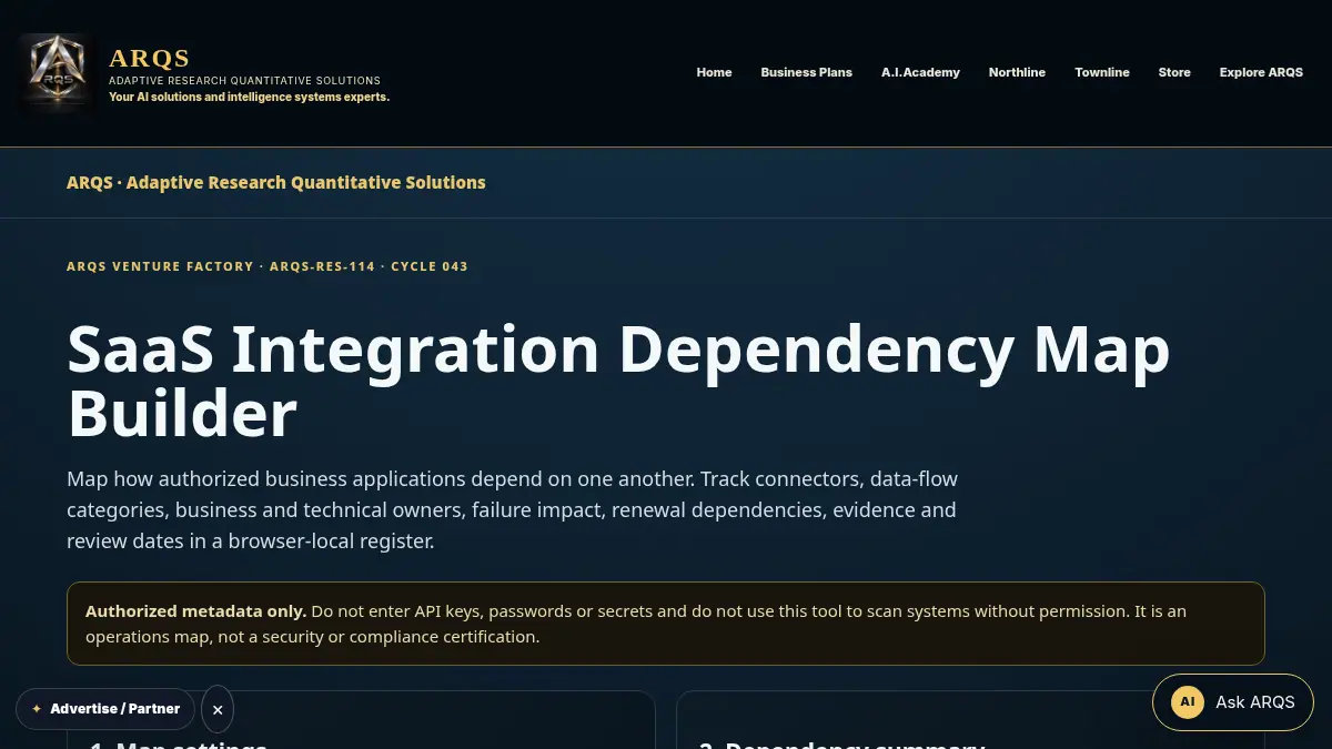 SaaS Integration Dependency Map Builder on /saas-integration-dependency-map/