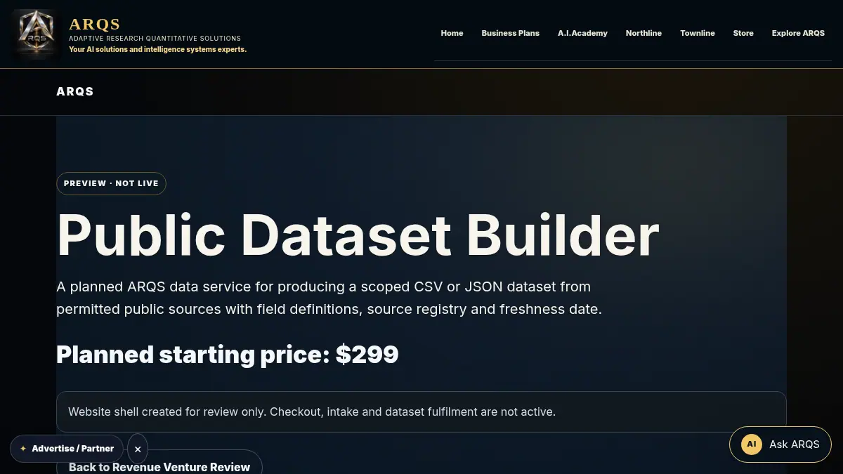 Public Dataset Builder on /ventures/dataset-builder/
