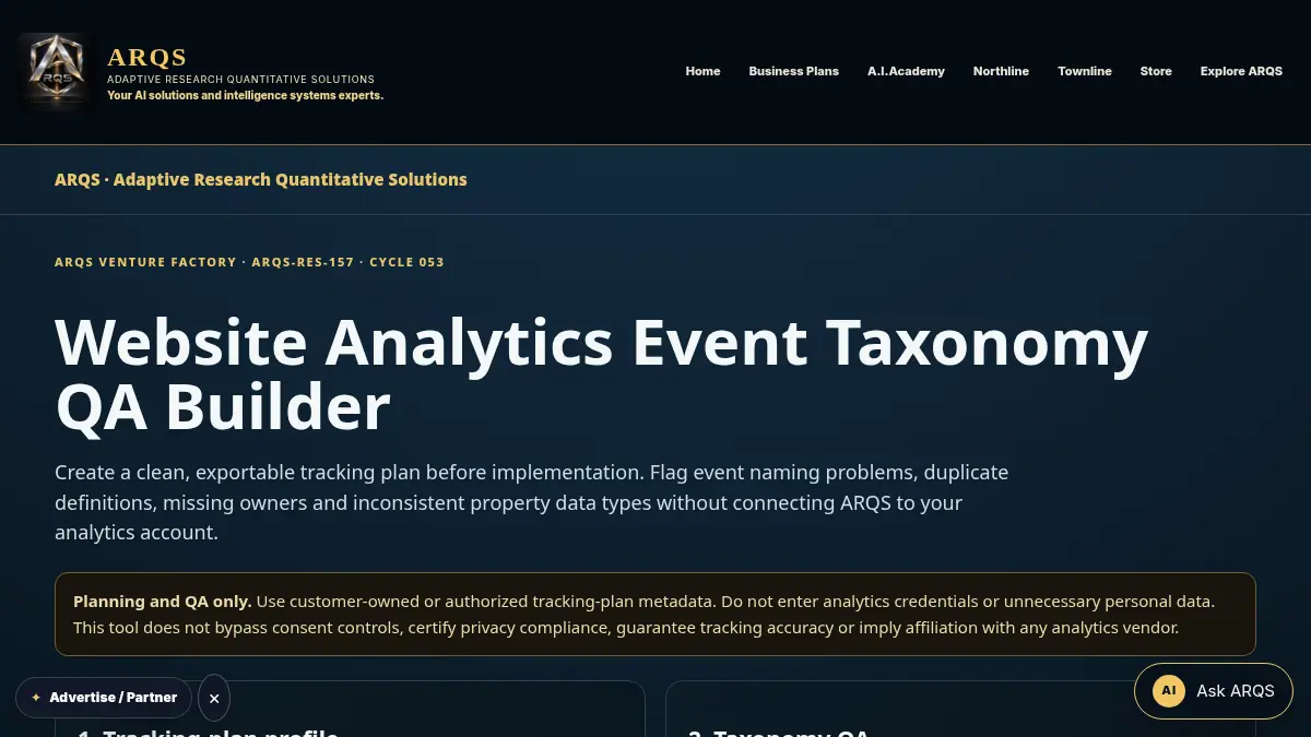 Website Analytics Event Taxonomy QA Builder on /website-analytics-event-taxonomy-qa/