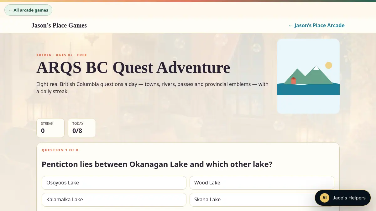 ARQS BC Quest Adventure on /jasons-place/play/arcade/bc-quest