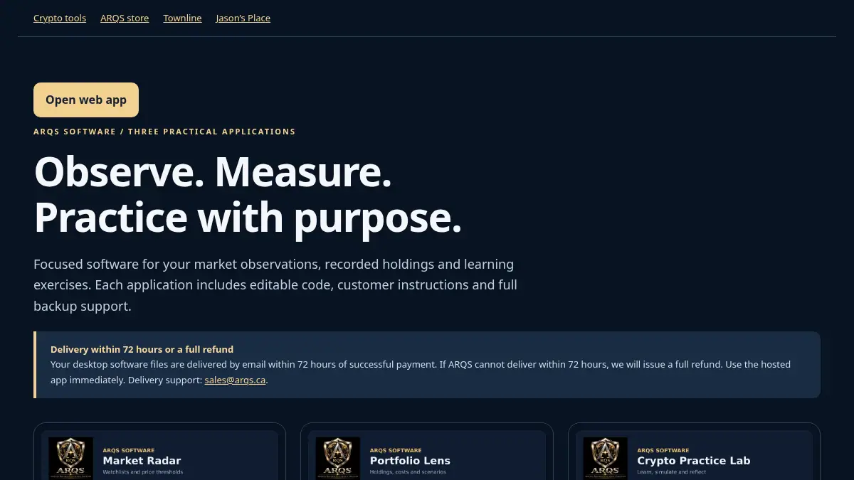 ARQS Crypto Tools on /crypto-tools
