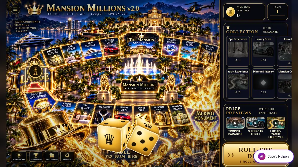 Mansion Millions v2.0 on /jasons-place/play/mansion-millions/