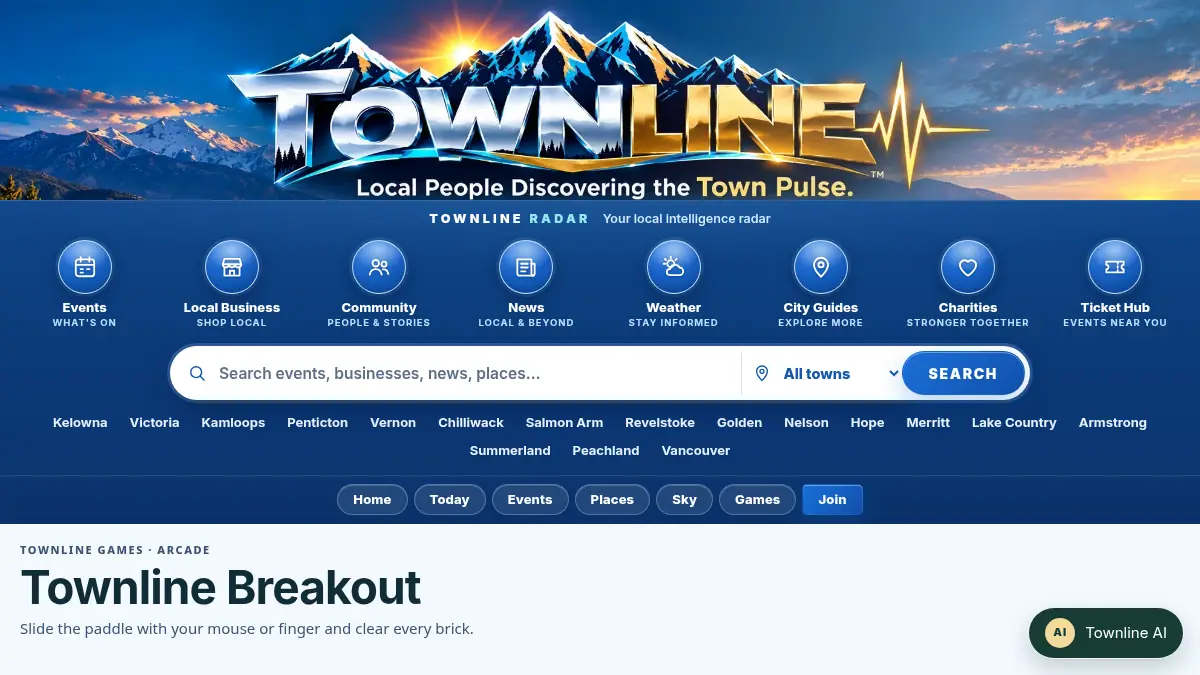 Townline Breakout on /townline/games/breakout/
