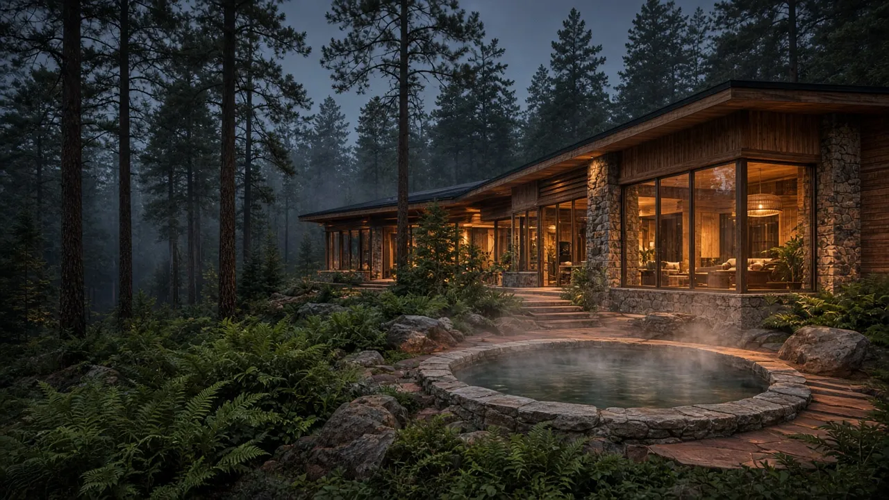 Forest retreat lodge