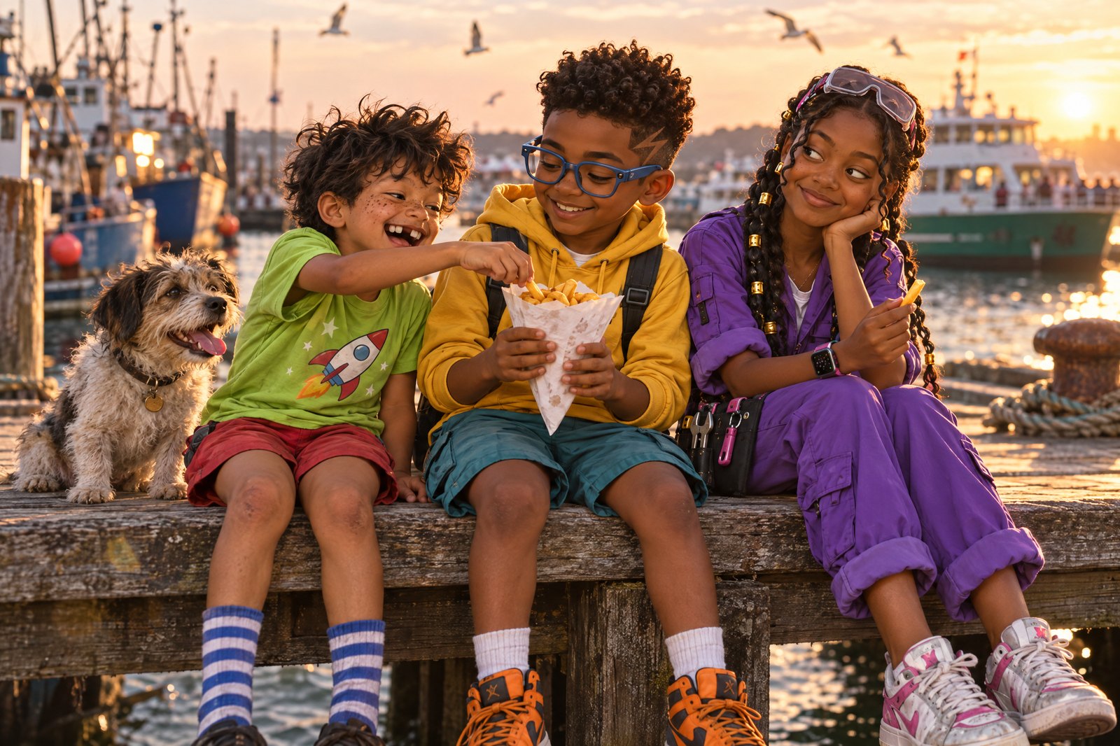 Dock fries at the harbour