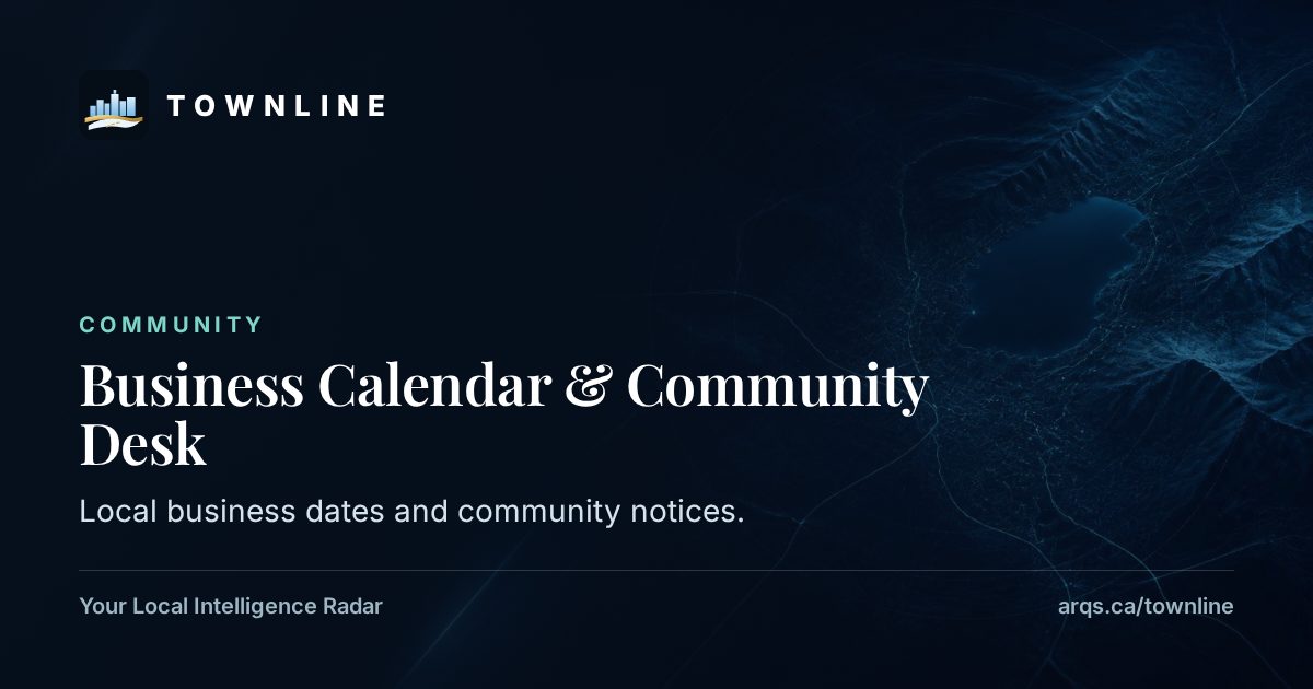 Townline Business Calendar & Community Desk