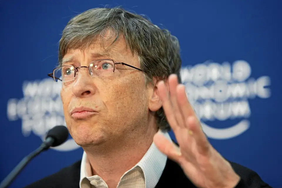 Bill Gates at the World Economic Forum in Davos in 2008