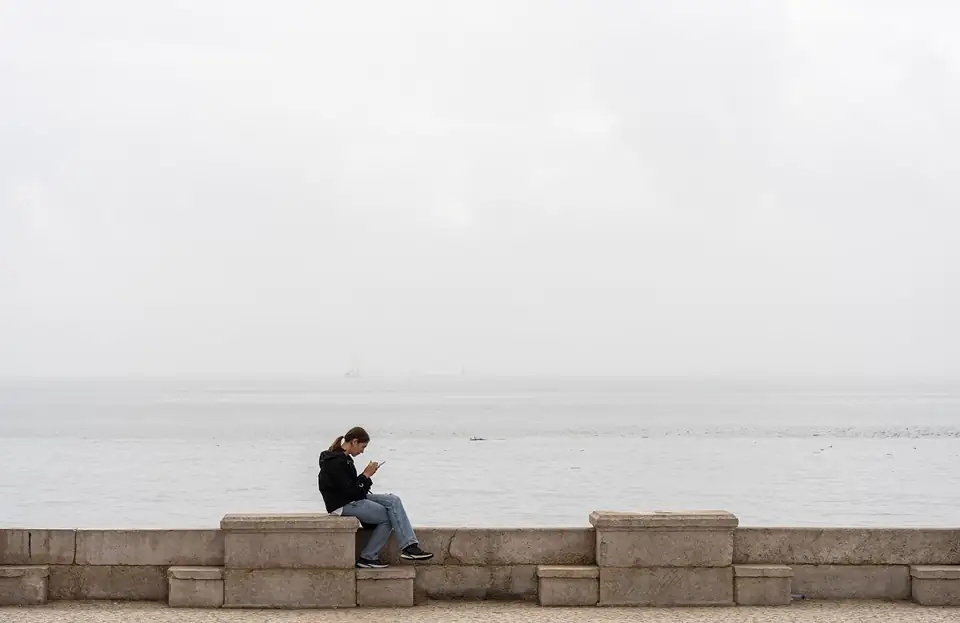 A woman using her smartphone