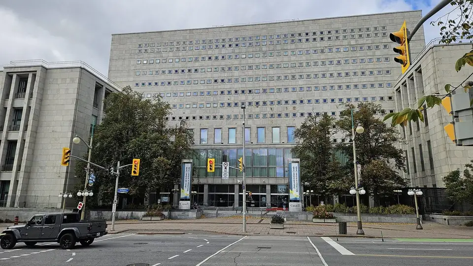 The Library and Archives Canada building on Wellington Street in Ottawa