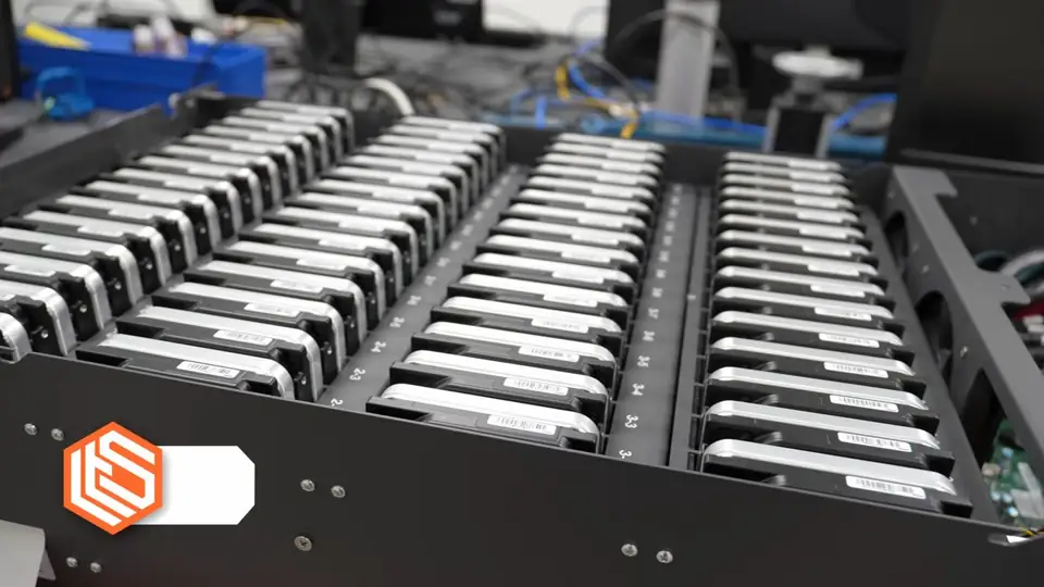 An Nvidia GPU server under test