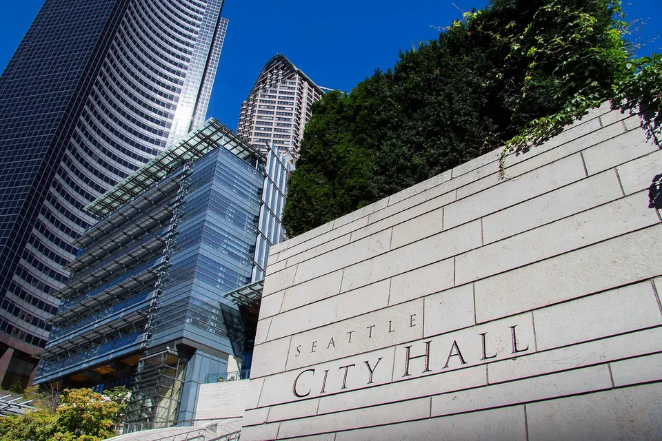 Seattle City Hall in downtown Seattle