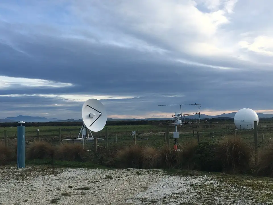 Dish antennas at a satellite ground station (file photo, New Zealand)