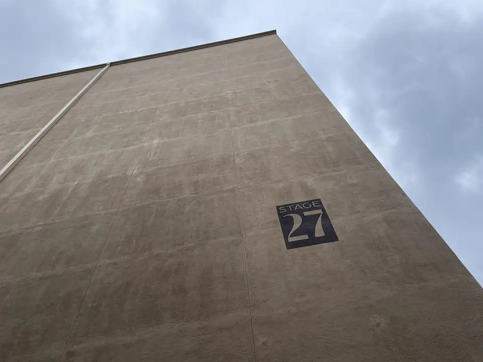 A sound stage exterior in Culver City, Calif