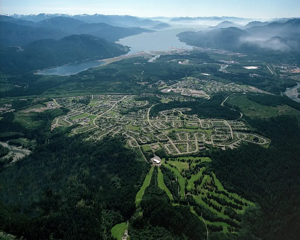 Kitimat and the Douglas Channel from the air