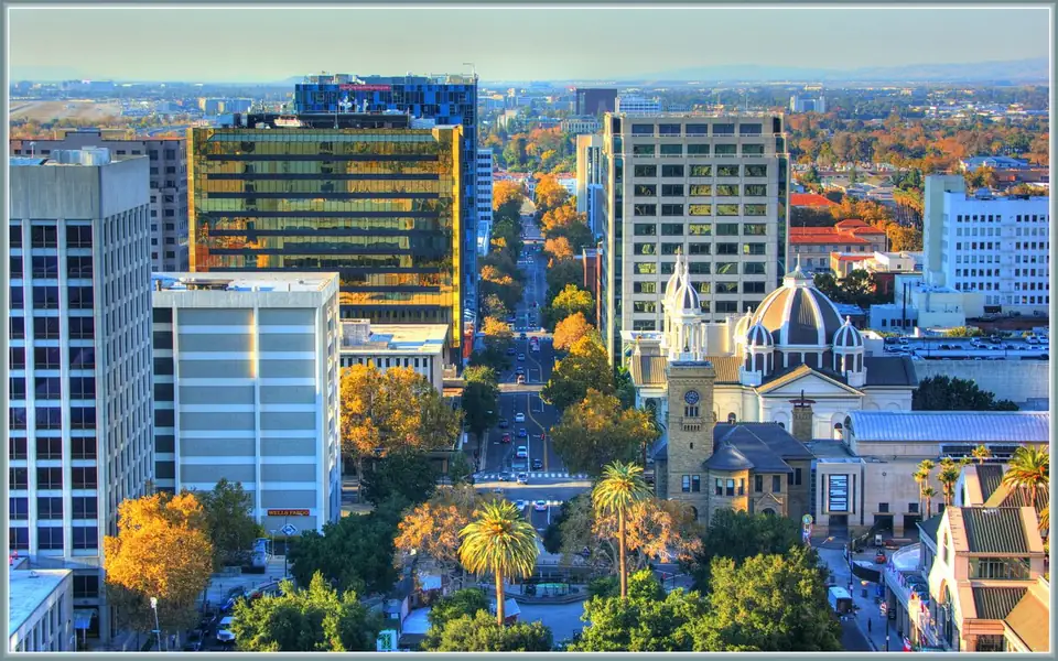 Downtown San Jose, Calif., seen from above