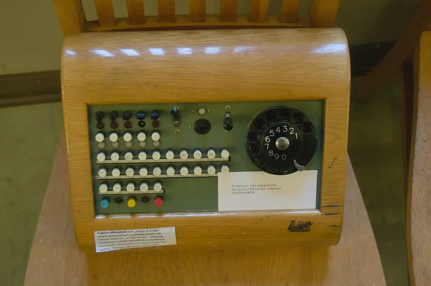 Orion & Oriola Espoo factory telephone switchboard Elisa Telephone Museum, Helsinki