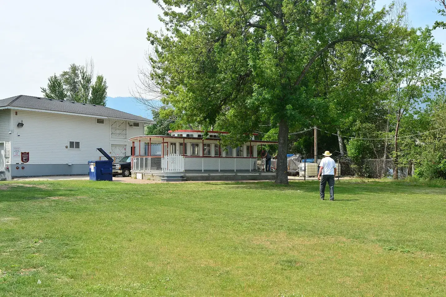 The stern saloon of the SS Okanagan, in a park at the southwest corner of Okanagan Lake, Penticton, British Columbia