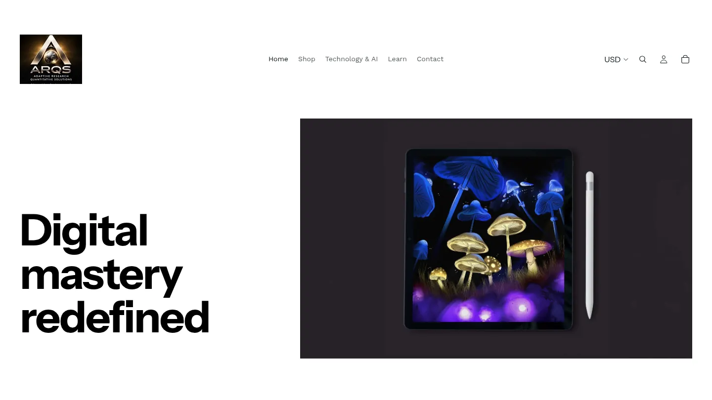 Screenshot of the live page at uzrkzm-7p.myshopify.com