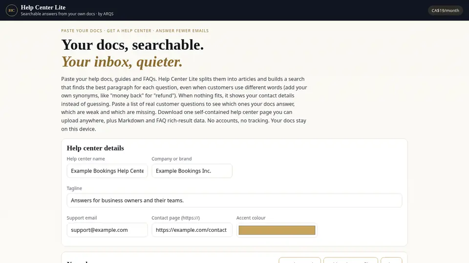 Help Center Lite — 1 month access