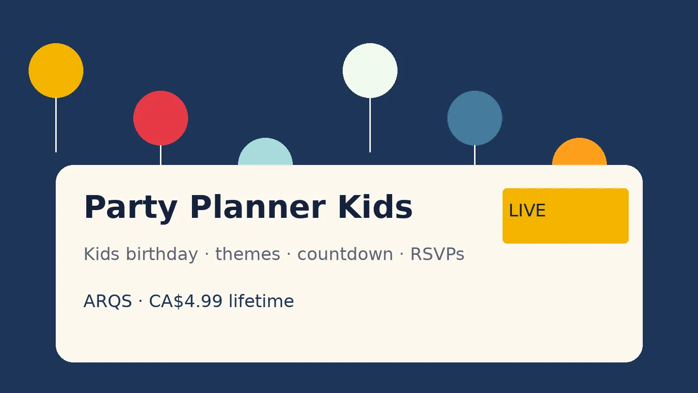 Party Planner Kids — kids birthday party planner by ARQS