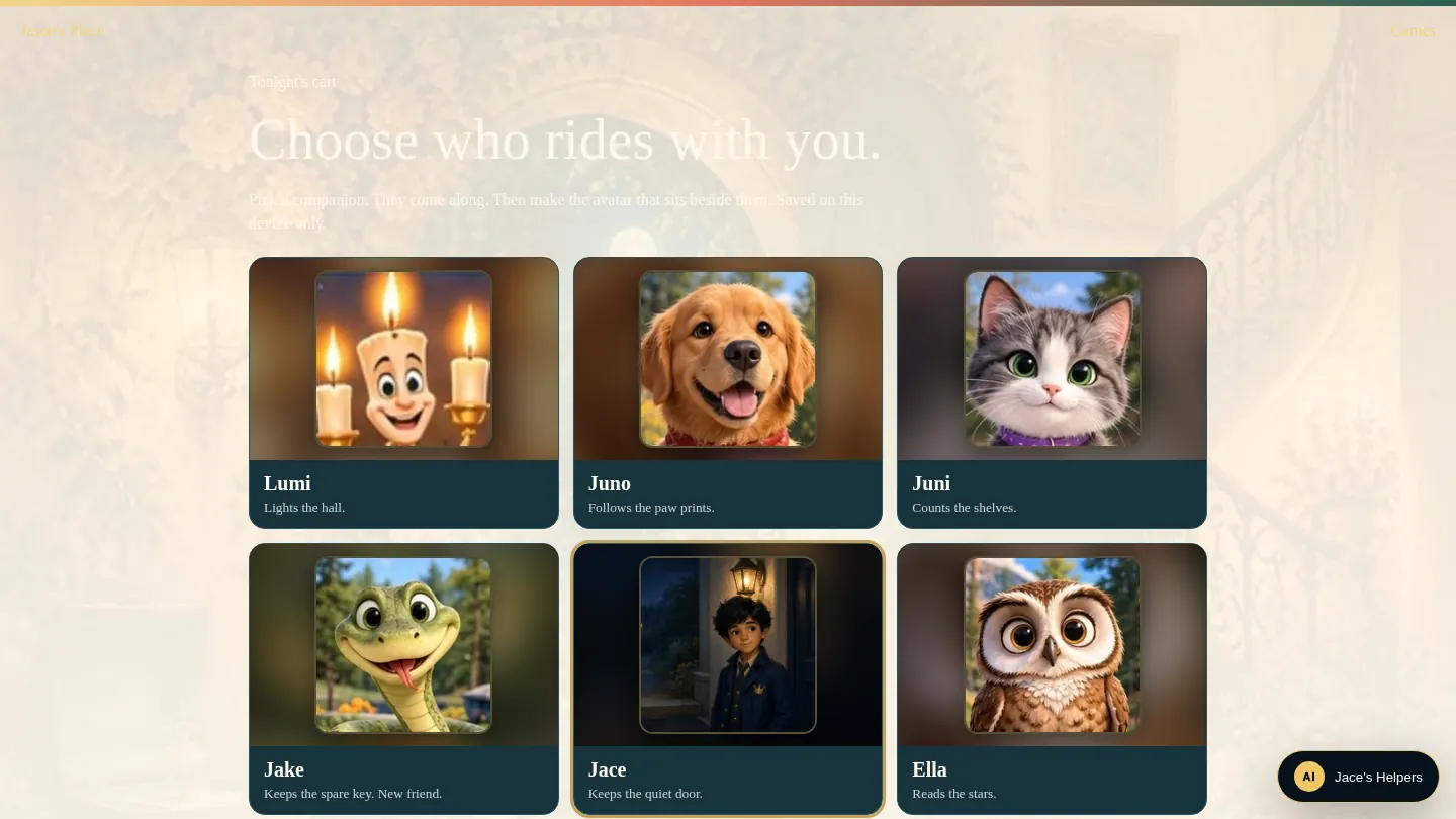 Screenshot of the live page at arqs.ca/jasons-place/companions
