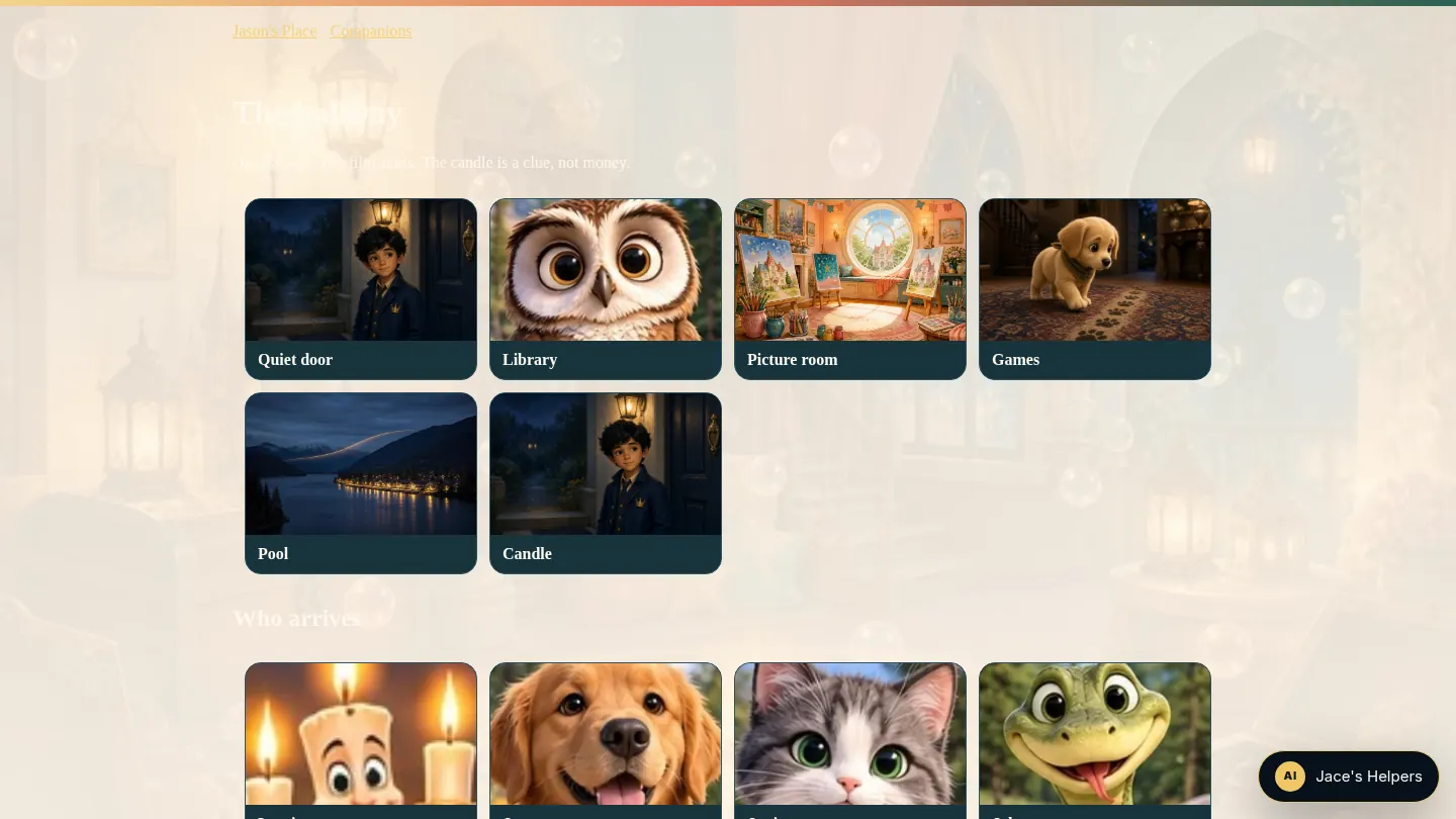 Screenshot of the live page at arqs.ca/jasons-place/hallway