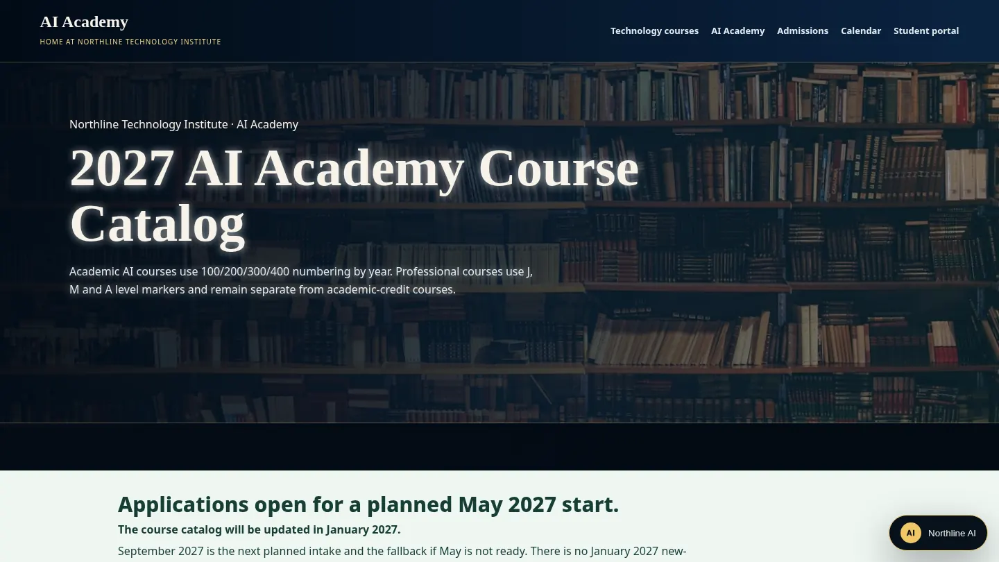 Screenshot of the live page at arqs.ca/academy/courses
