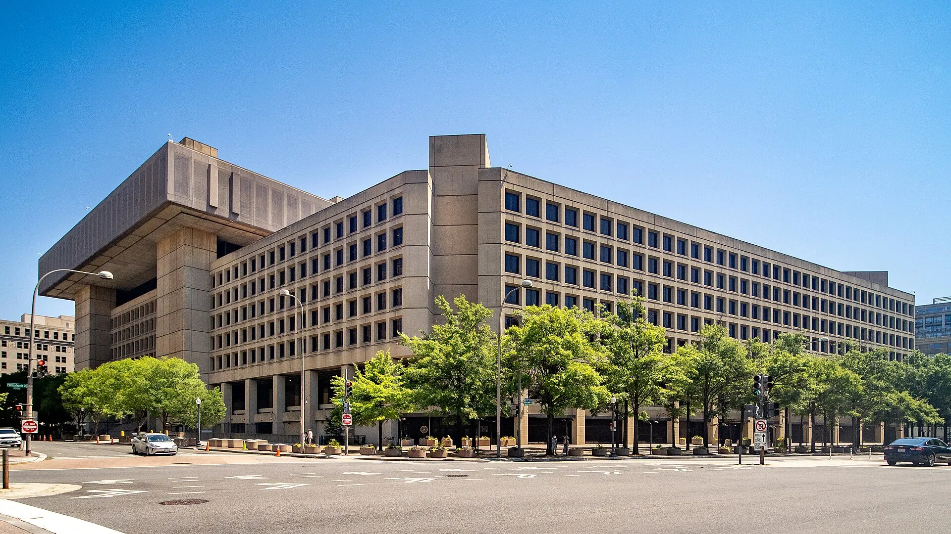 The J. Edgar Hoover Building, FBI headquarters, in Washington, D.C.