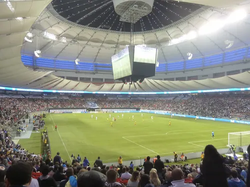BC Place during a night match in Vancouver.